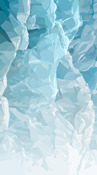 Naklejki Vertical background of gradient blue ice blocks