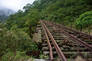 Fototapeta na wymiar Funicular Railway Transportation System