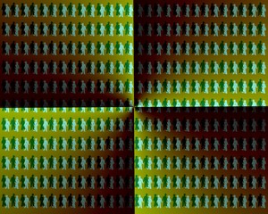 Obraz premium sfondo persone verde ripartito in ombre