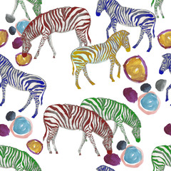 Fototapeta na wymiar Abstract funny zebra pattern. Seamless background