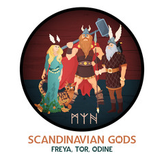 Scandinavian Gods Round Composition