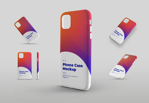 Smartphone Phone Case Mockup Set