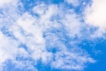 white Cirrus clouds on blue the sky