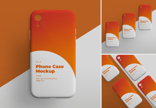 Smartphone Phone Case Mockup Set