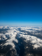 Naklejka premium aerial view of mountains