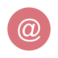 Mail Icon in trendy flat style isolated on red background. Mail Icon page symbol for your web site design Mail Icon logo, app, UI. Mail Icon Vector illustration, EPS10.