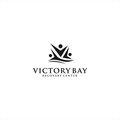 Abstract Human Logo Design Vector Illustration Template Idea