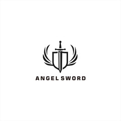 Insignia Sword Logo Design Vector Illustration Template Idea