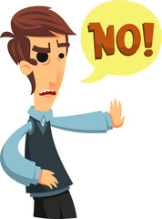 Man Saying NO
