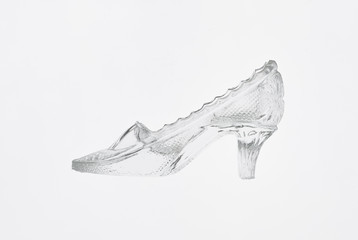 crystal fairy shoe isolated on a white background
