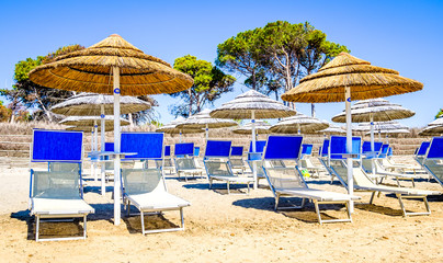 typical beach in italy