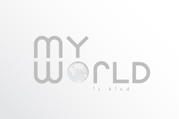 Change the world be kind vector lettering.