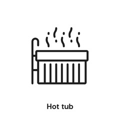 Hot jacuzzi tub icon vector. hot tub icon vector symbol illustration. Modern simple vector icon for your design. Hot jacuzzi tub icon vector.	 - obrazy, fototapety, plakaty