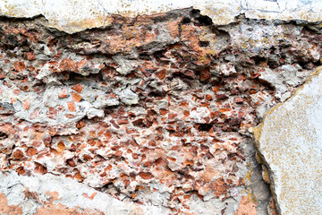 texture of old rough masonry