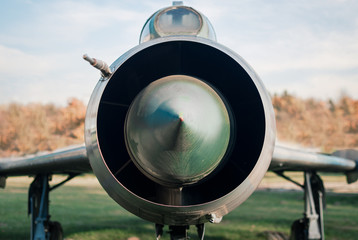 old army military combat fighter plane close up