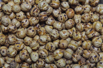 Roasted Chickpea pattern backdrop. Close up shot
