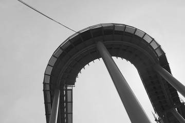 Fototapeta premium detail of a rollercoaster