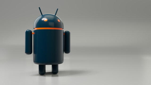 dark Android robot mascot