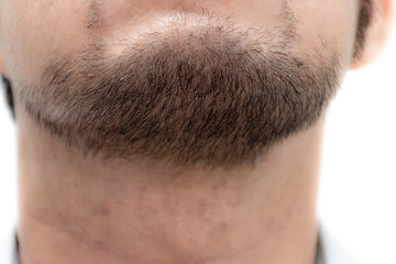 Obraz premium Closeup of a man beard and mustache
