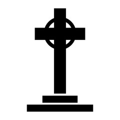 Tomb Stone Icon Vector Simple Design