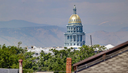Rooftop view of Colorado State Capitol Building in Denver