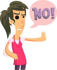 Woman saying NO