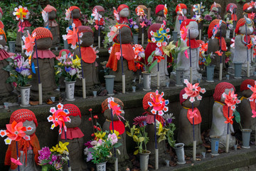 Guardian Deities of Children at Zojoji Temple , Tokyo Japan