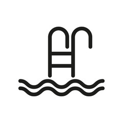 Pool icon. Simple linear vector illustration