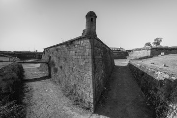 Ancient walls in Almeida. Portugal.