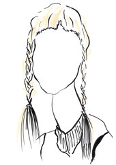 Face Silhouette Fashion Illustration