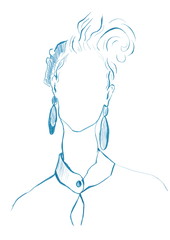 Face Silhouette Fashion Illustration