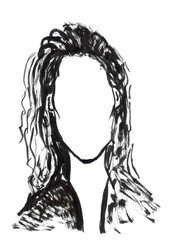 Face Silhouette Fashion Illustration