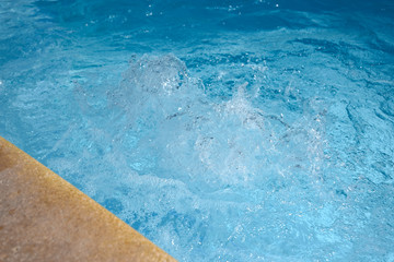 People Doing Hydromassage in the swimming Pool by Morning at Summer