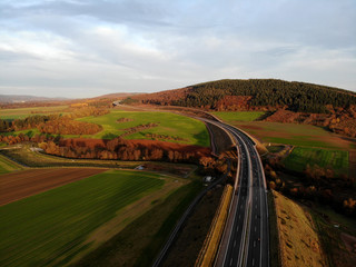 Luftbild der neuen Trasse B 50
