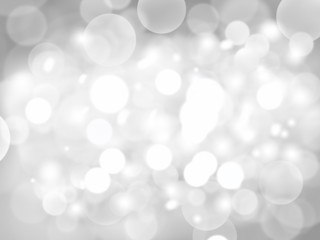 Plakat Gray abstract background with white bokeh light blurred beautiful shiny light, use illustration Christmas new year wallpaper backdrop and texture your product.
