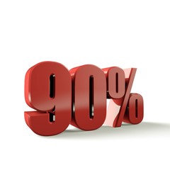 3D 90  Percent Discount with background