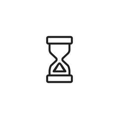 Sand watch icon. Timer symbol. Logo design element