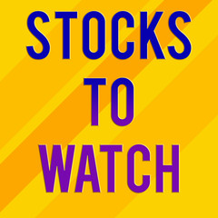 Text sign showing Stocks To Watch. Business photo text being heavy broker and watch every increase decrease Square rectangle paper sheet loaded with full creation of pattern theme