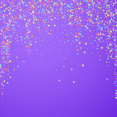 Festive confetti. Celebration stars. Colorful star