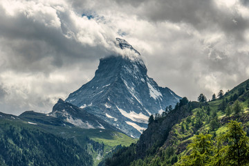 Fototapeta na wymiar A view on mountain Matterhorn