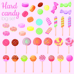 Hard candy colorful isolated illustration, cartoon style sweet candy vector clip art.