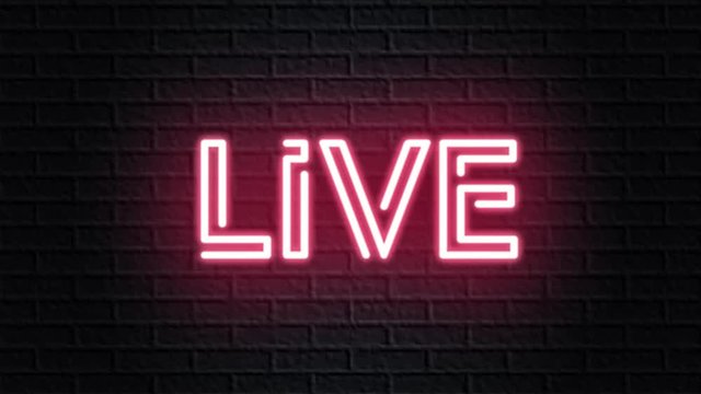 red neon video animation live
