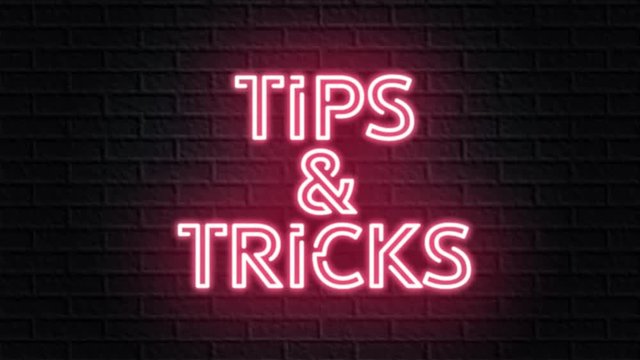 red neon video animation tips and tricks