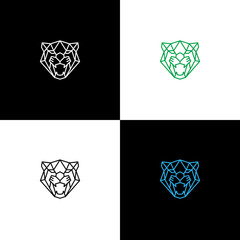 geometric panther head © pojok_d