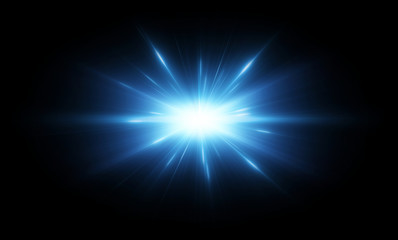 VFX Glow lighting effect star burst, flash energy ray. Creative design template