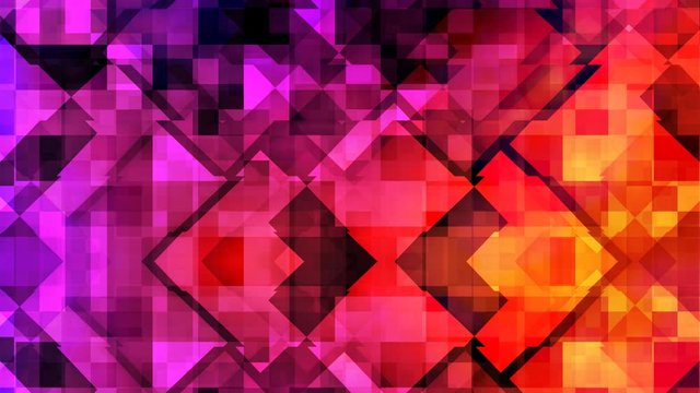 Abstract Rising Geometric Square Shapes and Colorful Line Pattern - 4K Seamless Loop Motion Background Animation