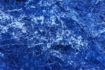 Blue classic color marble with pattern texture background.