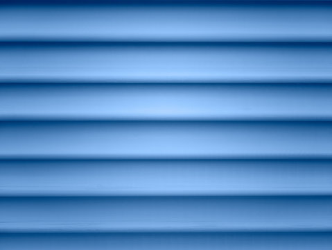 Beautiful facade detail with bright blue shutters. Wooden jalousie texture, background, wallpaper. Template idea, blindes backdrop. Classic blue color of the year 2020