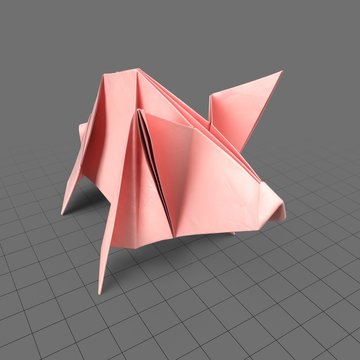 Origami pig