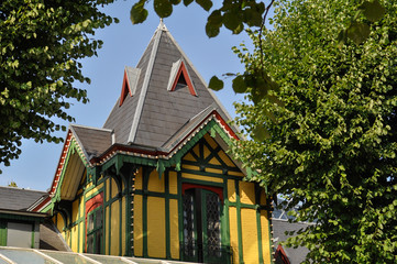 Tivoli Gardens, an amusement park and pleasure garden in Copenhagen, Denmark